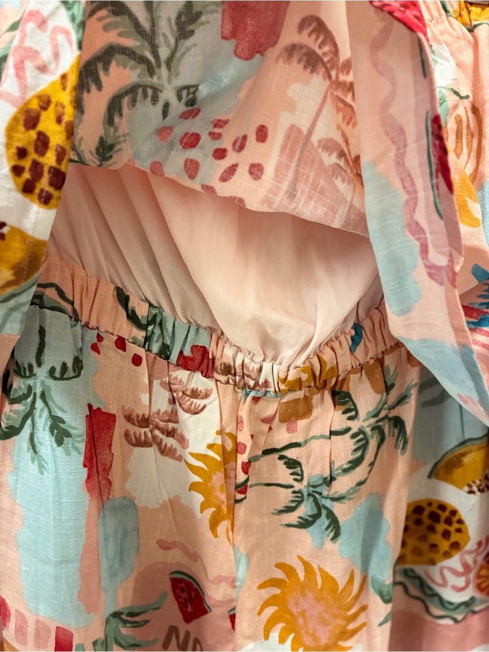 Petal & Pup Pink Multicolor Fruit-Print Girls' Romper - Picture 3 of 8